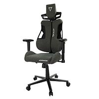 SILLA OCELOT GAMING OST-BLACK SCORPIO / TELA / BASE METALICA / DESCANSABRAZOS 2D / PISTON CLASE 4 / RECLINABLE 170 GRADOS / HASTA 150KG / COJINES LUMBAR Y CERVICAL / COLOR NEGRO