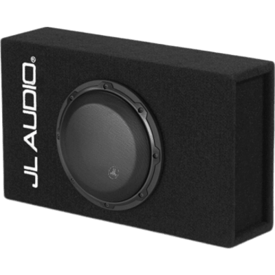 Subwoofer Amplificado para Coche / 8″ (20.3 cm) / Amplificador Integrado 250 W RMS / Impedancia 0.4 Ω o 0.2 Ω / Carcasa con Puertos / Rejillas Incluidas / JL Audio MicroSub+ W3v3