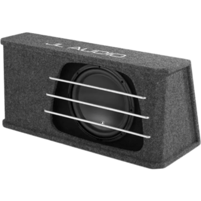 Subwoofer para Coche con Caja / 12″ (30.5 cm) / W3v3 / 500 W RMS / Impedancia 2 Ω / H.O. Wedge con Puertos de Ranura / Rejillas de Aluminio Incluidas / Terminal de Conexión de 5 Vías
