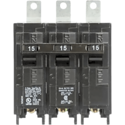 Interruptor automático atornillable tipo BL 3 polos, 15 amp.