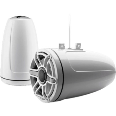 Bocinas Cerradas para Torre / Coaxial 8.8" (224 mm) / 125 W RMS / Impedancia 4 Ω / Respuesta 38 Hz-20 kHz / Tweeter Cúpula de Seda 32 mm (1.25") / Cono Polipropileno con Mica / Rejilla Deportiva Blanca / Cable 16 AWG 3 m (10 ft)