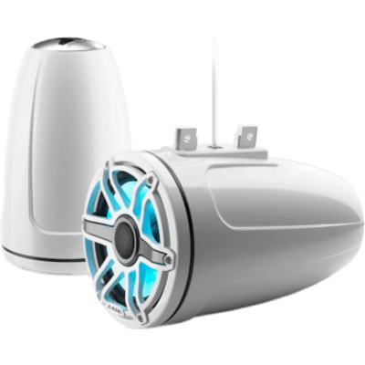Bocinas Cerradas para Torre / JL Audio M6 / 7.7" / Coaxial Cerrado / LED Transflective™ / Rejilla Deportiva Blanca / 100 W RMS / 4 Ω / 45 Hz-25 kHz / 91 dB / Colores Blanco Clásico, Blanco Deportivo o Titanio