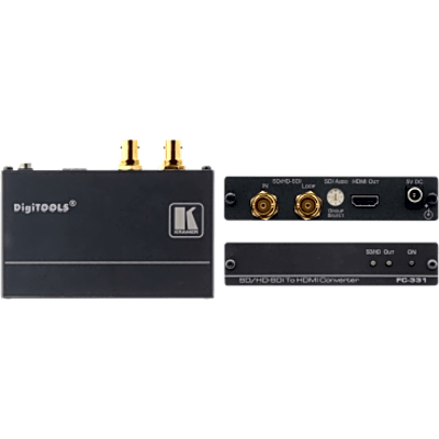 Convertidor de Formatos SDI a HDMI | Hasta 3G HD-SDI Nivel A | Entrada SD/HD/3G HD-SDI con Lazo BNC | Salida HDMI | Audio Embebido | De-embebedor de Audio Seleccionable | Reclocking | LED Indicadores