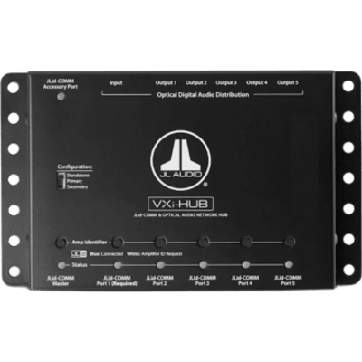Concentrador de Red de Audio Óptico / Comunicaciones JLid / Para Amplificadores VXi / Entrada Óptica Digital SPDIF / 5 VDC / Dimensiones 165 x 98 x 26 mm (6.50 x 3.86 x 1.05 in) / Garantía 2 Años
