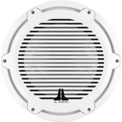 Subwoofer Náutico 12" (304.8 mm) / Rejilla Clásica Blanca / Deflector Infinito / 600 W RMS / Impedancia 4 Ω / Sensibilidad 86.7 dB / Bobina de Voz 4" (102 mm) / Cono de Polipropileno Relleno de Mica / Diámetro 356 mm (