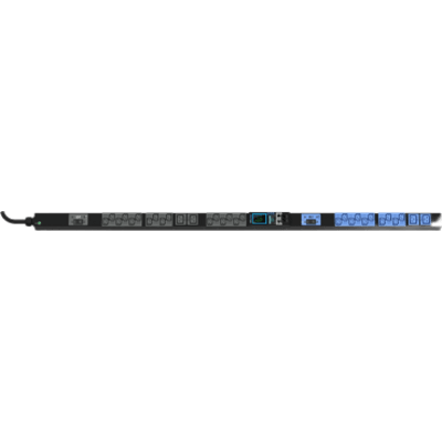 PDU Inteligente Enlogic / 24 Tomas (20) C13 + (4) C19 / 230 Vca Monofásico 32 A / 7.4 kVA / Medición por Entrada / 2 Breakers 16 A / 0U Vertical 1.49 m (4.9 ft)