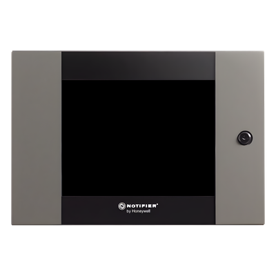 Gabinete de Montaje en Superficie / Acero Calibre 18 / Para Pantalla 10 Pulgadas y Módulo de Comunicación / Puerta con Cerradura y Ventana de Lexan / Entradas para Conducto / Color Negro