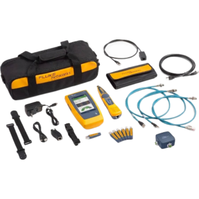 Kit de Comprobador de Cableado y Red Ethernet Industrial LinkIQ / Rendimiento hasta 10 Gb/s / Adaptadores M12X M12D M8D / Sonda IntelliTone Pro 200 / PoE bajo carga hasta Clase 8 90 W / Diagnóstico de Switch IP Puerto VLAN y Ping / Gestión con LinkWare 