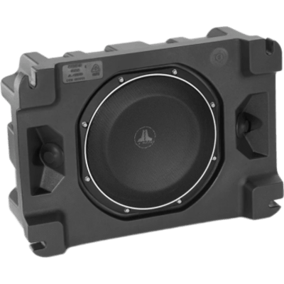 Subwoofer Sellado StowAway 10″ / 4 Ω / Potencia RMS 300 W / Amplificador Recomendado 75-300 W / Cono de Polipropileno Relleno de Minerales / Carcasa Sellada / Rejillas Incluidas / Conexiones Sin Terminar