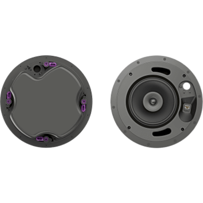 Altavoz de Techo 6.5 in (165 mm) | PoE++ PoE+ PoE Auto-negociado | Dante | Amplificador, DSP y Mezclador Integrados | Mezcla de Dos Canales | EQ Paramétrico | Filtros Pasa Altos y Pasa Bajos | SPL Máximo 105 dB | UL2043 Plenum | UL1480A | R