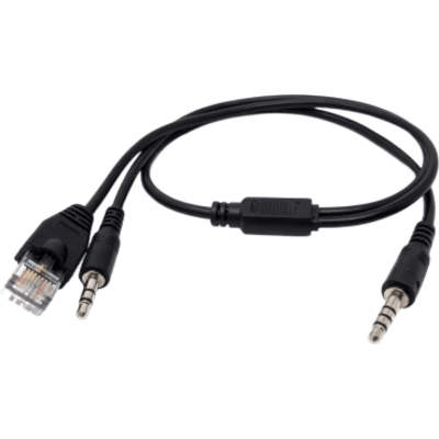 Cable Arnés RoIP para Radios Móviles Kenwood / Conector Mic RJ-45 / Jack Bocina 3.5 mm Mono / Integra al Gateway ST-RoIP5+W-TASSTA / Compatible Series TK, TKR y NEXEDGE