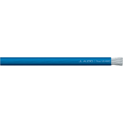 Cable de Alimentación y Tierra / 1/0 AWG Real / 50 pies (15.2 m) / Cobre OFC Estañado / 4,704 Hebras / Cubierta PVC Flexible / Azul Translúcido / Hasta 250 A / Uso Automotriz y Marino