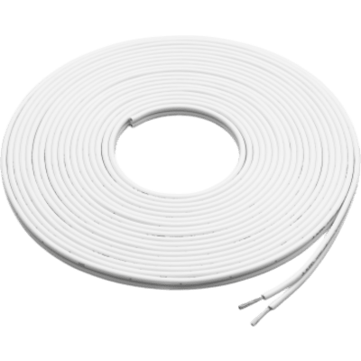 Cable de Altavoz Marino / 12 AWG / 25 pies (7.62 m) / Dos Conductores Paralelos / Cobre OFC Estañado / Cubierta PVC Blanca / Resistente a la Corrosión