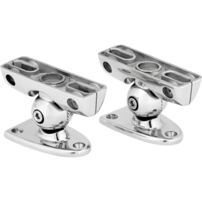 Soporte de Montaje para Altavoz de Torre / Montaje en Superficie / Inclinación Regulable / Aluminio Mecanizado Grado Marino / Acabado Anodizado UV y Corrosión / Tornillería Acero Inoxidable / Par de Soportes / Compatible ETXv2 y ETXv3