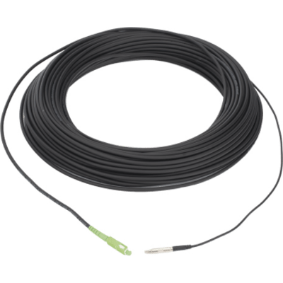 Rollo de Fibra Óptica Drop Redonda G657A2 Monomodo Simplex de 20 Metros con Conectores SC/APC-SC/APC para Instalaciones Aéreas, Subterráneas o a la Intemperie