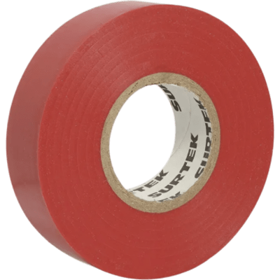 Cinta para aislar color Rojo de 19 mm x  18 metros / FabriTitulo:*cada en PVC / Adhesivo acrílico.