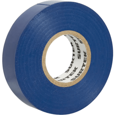 Cinta para aislar color Azul de 19 mm x  18 metros / Fabricada en PVC / Adhesivo acrílico.
