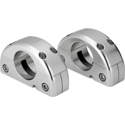 Soporte de Montaje para Altavoz de Torre / Montaje en Tubo 1.9" (48.3 mm) / Altura 6.9 cm (2.7 in) / Ancho 4 cm (1.6 in) / Largo 12.2 cm (4.8 in) / Compatible con JL Audio ETXv2 y ETXv3 / Aluminio o Acero Inoxidable / Acabado Anodizado Marino / Par d