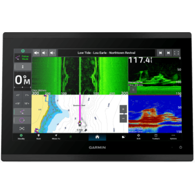 Plotter Náutico Premium / Pantalla Táctil 4K IPS Mini LED 33.7 cm (13.27 in) / Resolución 3840 x 2160 / Sonda 1 kW CHIRP ClearVü SideVü Panoptix LiveScope / GPS Multibanda y Multiconstelación 10 Hz / Wi-Fi 2.4 y 5 GHz