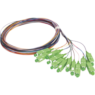 Kit de 12 Pigtails SC/APC Monomodo 2 Metros 