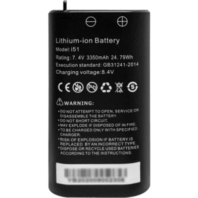 Batería Li-ion para tester de Video | Compatible con TPTURBOLITE y TPTURBOLITE (8K) | 7.4 V CC | 3350 mAh | 24.79 Wh | Voltaje de Carga 8.4 Vcc  | 115 g (0.25 lb) | 74x38x21 mm (2.91x1.49x0.82 in) | Norma GB31241-2014.