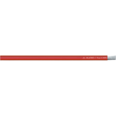Cable de Alimentación para Amplificadores / Calibre 4 AWG Real / Longitud 100 pies (30.5 m) / Cobre OFC / 1,862 Filamentos / Conductores Estañados Resistentes a la Corrosión / Cubierta PVC Suave y Flexible / Color Rojo Translúc