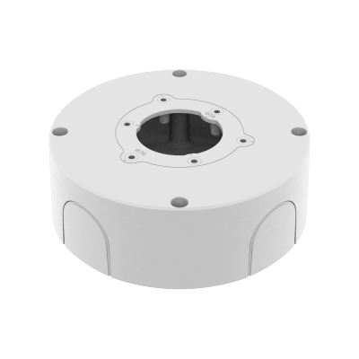 Caja de Conexiones Impermeable / IP66 NEMA 4X / Aluminio RAL9003 Blanco / ø144.2 x 64.5 mm / 870 g (1.92 lb) / Conduit 19.1 mm (3/4") M25 / Carga Máx. 2 kg / Tornillo TR20