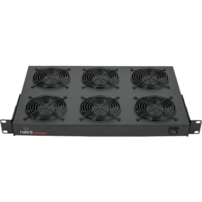 Charola con Ventiladores para Rack 19 in (48.3 cm) / 1U / 6 Ventiladores / 90W / 100-120V AC / Acero Negro RAL 9005