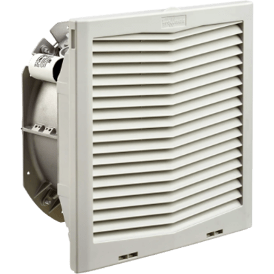 Ventilador Con Filtro de Montaje Lateral HF13, Con Flujo de Aire de 197 CFM, 115 Vca, Color Gris Claro
