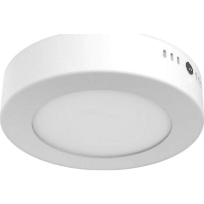 Plafón LED 12 W / Ø 160 mm (6.3 in) / 800 lm / Luz de día 6500 K / Aluminio / Ángulo 100° / IRC 80 / 15,000 h / NOM-003