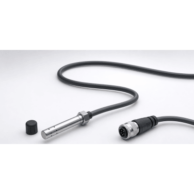 Sonda de Temperatura y Humedad / Chip Sensirion SHT41 / Exactitud ±0.2 °C y ±1.8 %RH / Rango -20 a 80 °C / Cápsula Acero Inoxidable 6x50 mm / Cable TPE 1.5 m (4.9 ft) / Conector Aviación 5P IP67 / Interfaz I2C