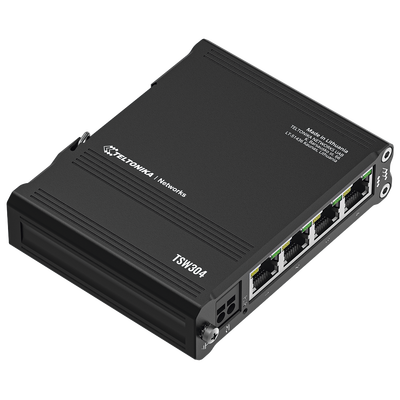 Switch Ethernet Compacto para Montaje en Riel DIN, 4 Puertos Ethernet Gigabit, PoE Pasivo