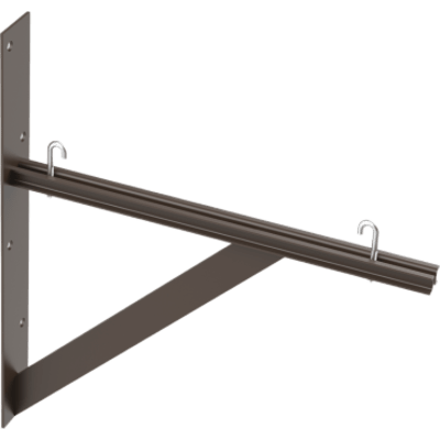 Kit de Soporte Triangular a Pared, Para Escalerillas de 12 y 18 in (30.5 y 45.7 cm) de Ancho, de Acero, Color Negro