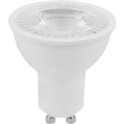 Lámpara LED GU10 / Tipo MR / 6 W / 550 lm / 3000 K / IRC 80 / 100-240 V / No Atenuable / 15,000 h / NOM-030