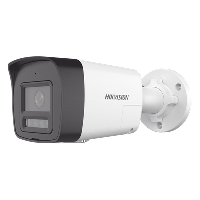 CAMARA HIKVISION/ BALA 4 MP LENTE 2.8 MM / DUAL LIGHT (30 MTS IR + 20 MTS LUZ BLANCA) / AUDIO DE DOS VÍAS / LUZ INTERMITENTE Y ALERTA DE AUDIO/  MICRÓFONO INTEGRADO / ACUSENSE LITE / EXTERIOR IP67 /
