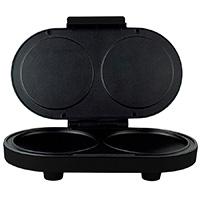 PARRILLA PARA HOTCAKES MIRATI / 1000W / DOBLE PARILLA / ANTIADHERENTE / NEGRO