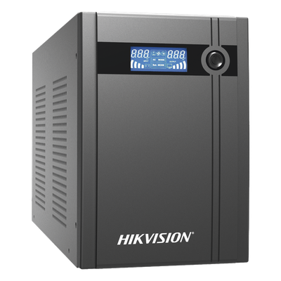 HIKVISION UPS DE 2000 VA / 1200 W / PANTALLA LCD / PROTECCIóN CONTRA SOBRECARGA Y DESCARGA / ENTRADA Y SALIDA 120 VCA / 4 TOMAS NEMA 5-15R / DS-UPS2000-X