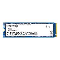 UNIDAD DE ESTADO SOLIDO KINGSTON INTERNO SNV3S NV3 4TB M.2 2280 NVME PCIE GEN 4X4 LECT.6000/ESCRIT.5000 MB/S PC/LAPTOP/MINI PC SNV3S/4000G