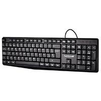 TECLADO - TECHZONE - TZACTCA04 - QWERTY - ALAMBRICO 1.35MTRS - TECLAS 105 - NEGRO
