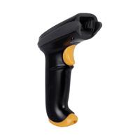 LECTOR CODIGO DE BARRAS - TECHZONE - TZBESC4 - LED BIDIRECCIONAL - USB - 1D Y 2D - ALCANCE 16 CM - 100 LECTURAS POR SEGUNDO, BASE AJUSTABLE - NEGRO/AMARILLO