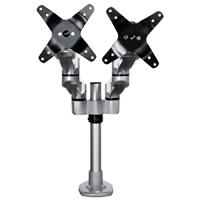 SOPORTE DE ESCRITORIO PREMIUM PARA 2 MONITORES DE HASTA 30 SOPORTE VESA DE ALTURA AJUSTABLE - MONTAJE MORDAJA/OJAL EN ESCRITORIO - PLATA - STARTECH.COM MOD. ARMDUALPS
