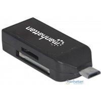 LECTOR TARJETAS,MANHATTAN,406222, OTG 24 EN 1 PUERTO USB2.0