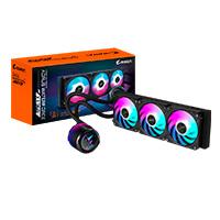 DISIPADOR DE ENFRIAMIENTO LIQUIDO GIGABYTE AORUS WATERFORCE X II 360I / LCD DISPLAY /S-1200/S-1700/AM4/AM5/RGB / COLOR BLANCO