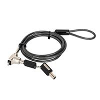 CANDADO LAPTOP,MANHATTAN,440509, NANO LLAVE 1.5M GRIS