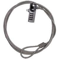 CANDADO DE COMBINACION  PARA LAPTOP - TECHZONE -TZCCL01 - CABLE DE ACERO INOXIDABLE 1.8 MTS - TIPO T - CERRADURA DE 4 DIGITOS