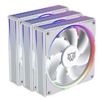 KIT 3 VENTILADORES BALAM RUSH EOLOX BORA EXB85 / POTENCIA DE ENFRIAMIENTO / VELOCIDAD 1600 RPM / SILENCIO IMBATIBLE / CONEXIÓN PWM + AURA  / ARGB / BLANCO / BR-942133
