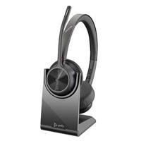 DIADEMA HP POLY 77Y99AA VOYAGER 4320 UC/ INALAMBRICA BLUETOOTH BINAURAL DONGLE USB-A ALCANCE DE 50M HASTA 24 H DE CONVERSACION CONEXION HASTA 2 DISPOSITIVOS (CON BASE DE CARGA)