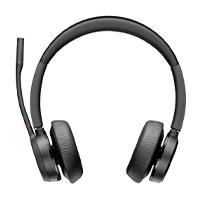 DIADEMA HP POLY 77Y98AA VOYAGER 4320/ MICROSOFT TEAMS, INALAMBRICA, BLUETOOTH, BINAURAL, USB-A DONGLE BT700, ALCANCE 50M, HASTA 24 H DE CONVERSACION, HASTA 2 DISPOSITIVOS SIN BASE DE CARGA