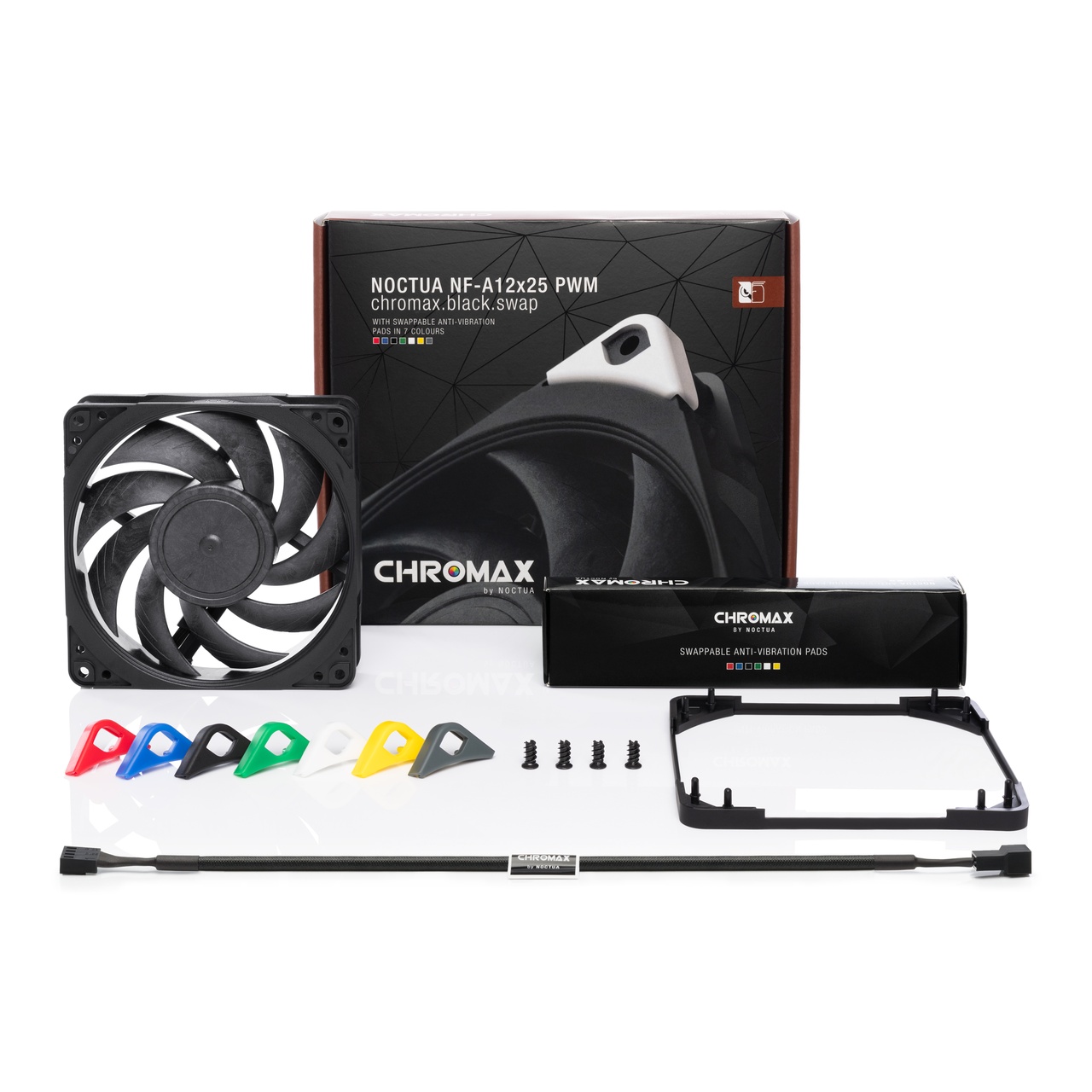 NOCTUA VENTILADOR NF- A12X25 PWM CHROMAX.BLACK.SWAP