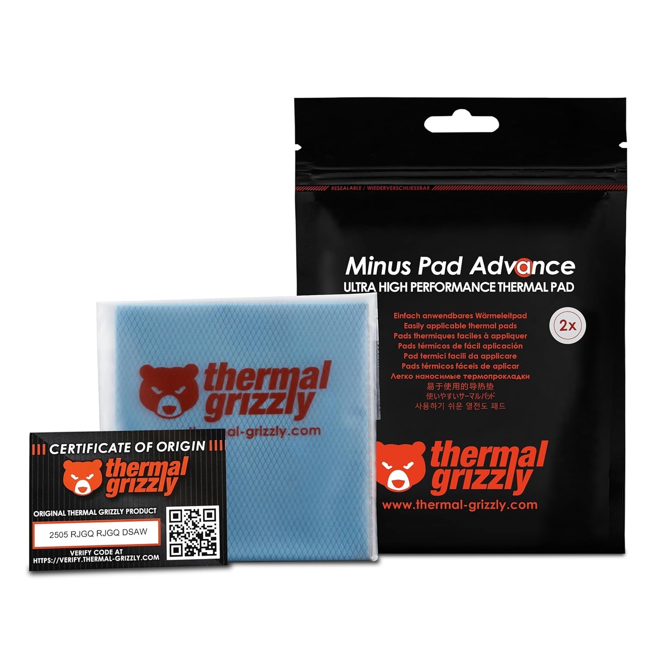 TG MINUS PAD ADVANCE - 100X100X0,5 MM 2 PCS 